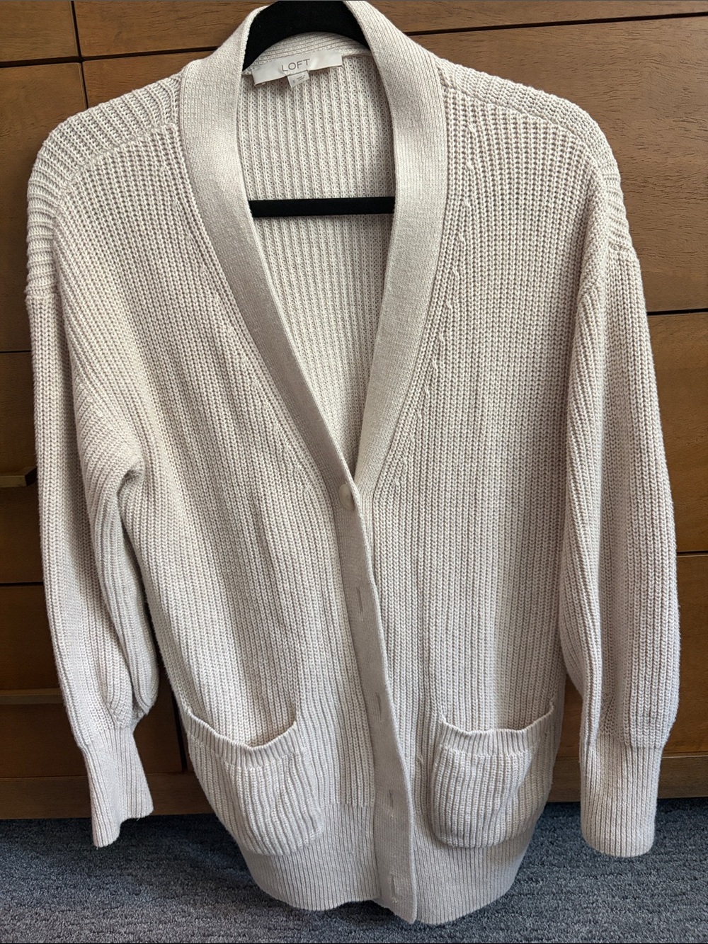 LOFT Women’s Open-Front Cardigans - Black & Cream Pair - Picture 2 of 5